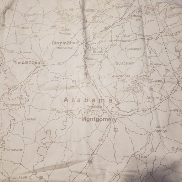 Great State Alabama Map Men's White T-shirt XXL - Picture 4 of 5